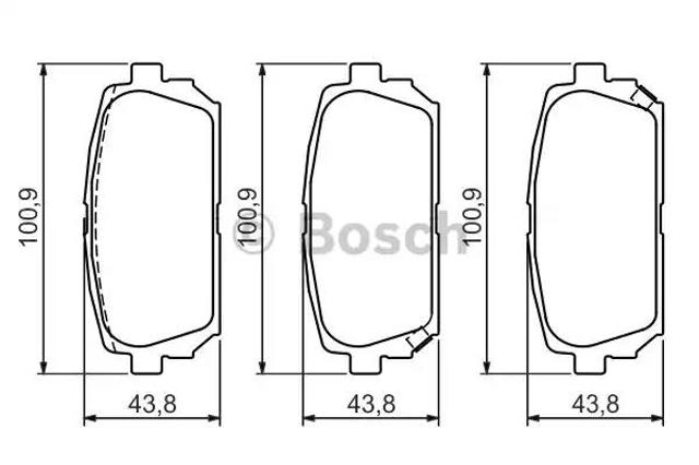 Задні гальмівні колодки 0986494400 BOSCH