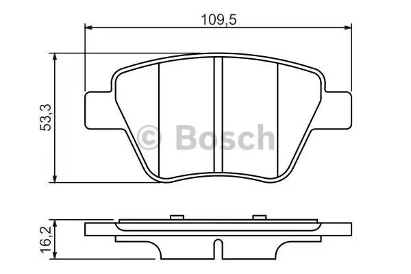 Колодки на гальмо задній дисковий 0986494416 BOSCH