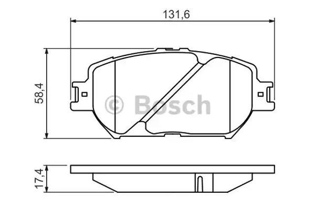 Передні гальмівні колодки 0986494418 BOSCH