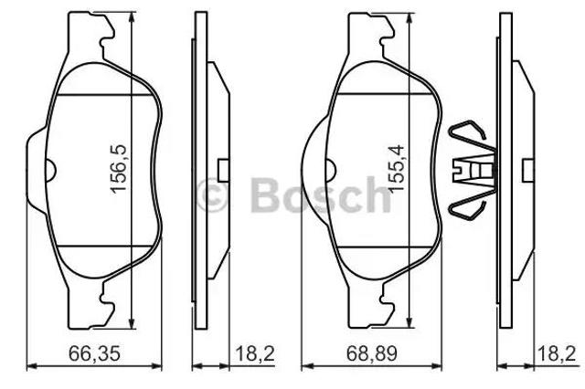 Колодки передні 0986494439 BOSCH