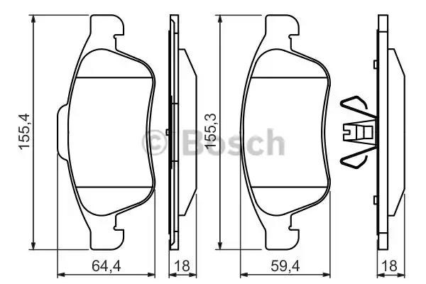 Гальмівні колодки 0986494441 BOSCH