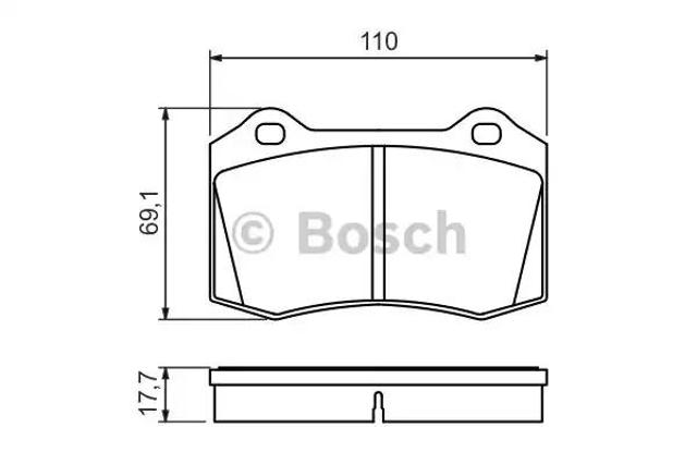 Колодки гальмівні дискові комплект 0986494486 BOSCH