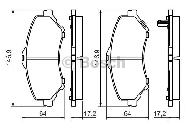 Тормозні колодки 0986494493 BOSCH