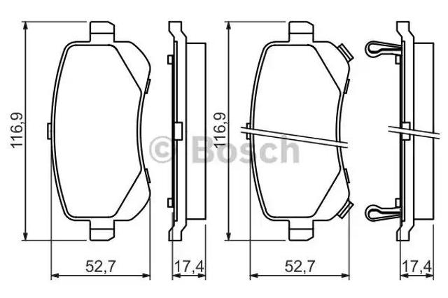 Комплект задніх колодок 0986494496 BOSCH