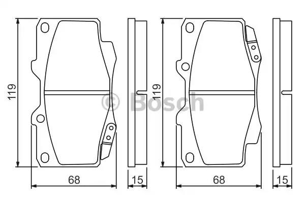 Колодки гальмівні дискові комплект 0986494497 BOSCH