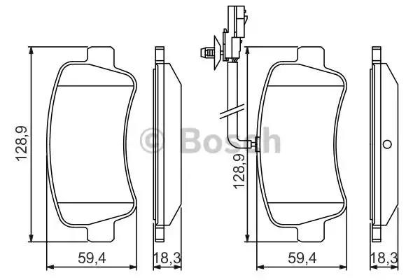 Колодки на гальмо задній дисковий 0986494500 BOSCH