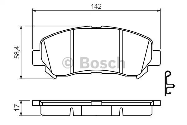 Колодки гальмівні передні, дискові 0986494501 BOSCH