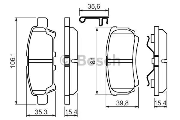 Задні колодки 0986494502 BOSCH