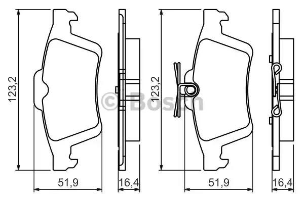 Колодки гальмівні задні, дискові 0986494528 BOSCH