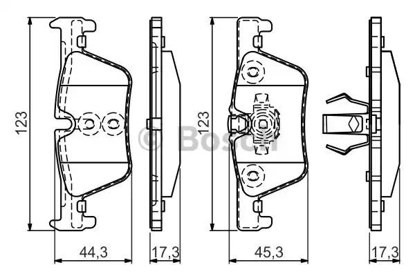 Задні дискові колодки 0986494554 BOSCH