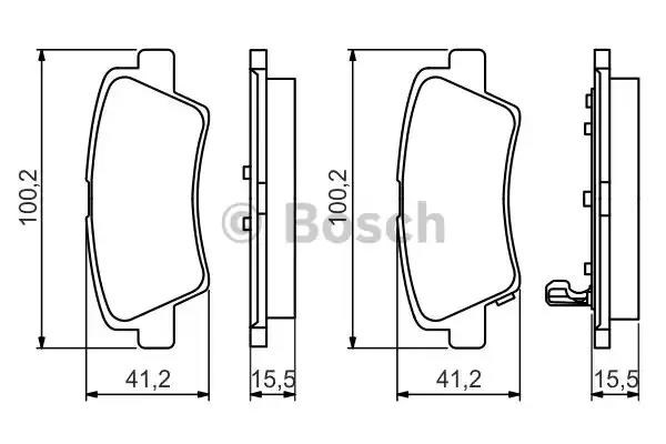 Задні дискові колодки 0986494557 BOSCH