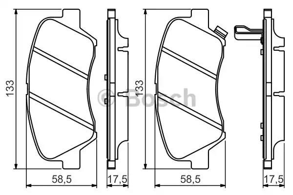 Тормозні колодки 0986494563 BOSCH
