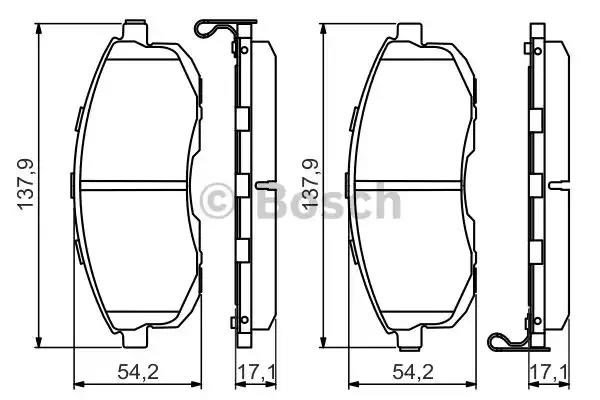 Колодки гальмівні дискові комплект 0986494572 BOSCH