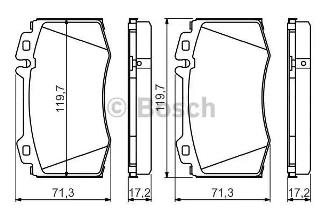 Колодки гальмівні передні, дискові 0986494576 BOSCH
