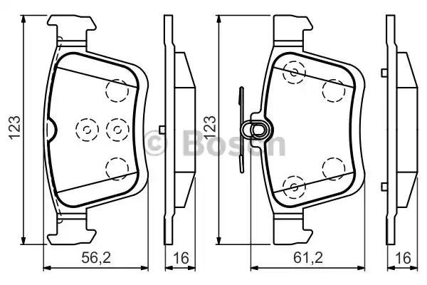 Задні колодки 0986494659 BOSCH