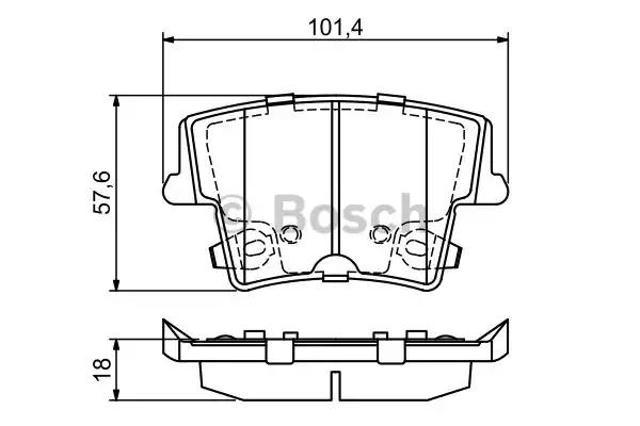 Комплект задніх колодок 0986494678 BOSCH