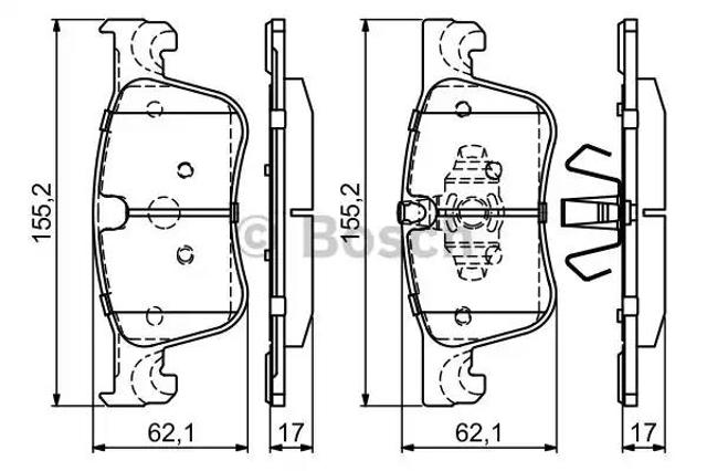 Колодки гальмівні дискові комплект 0986494695 BOSCH