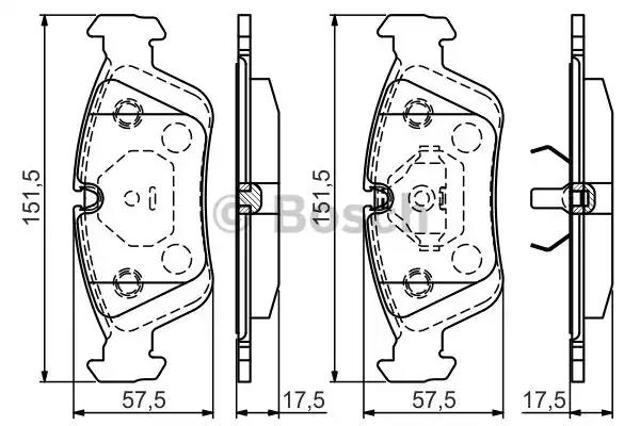 Колодки передні 0986495060 BOSCH