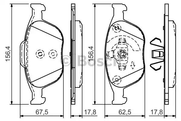 Тормозні колодки 0986495066 BOSCH