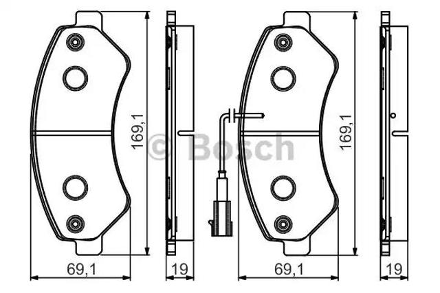 Колодки передні 0986495095 BOSCH
