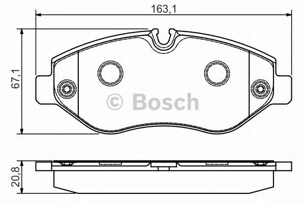 Колодки передні 0986495098 BOSCH