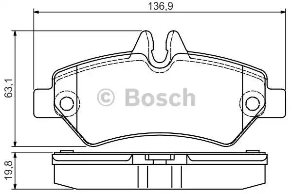 Задні колодки 0986495100 BOSCH