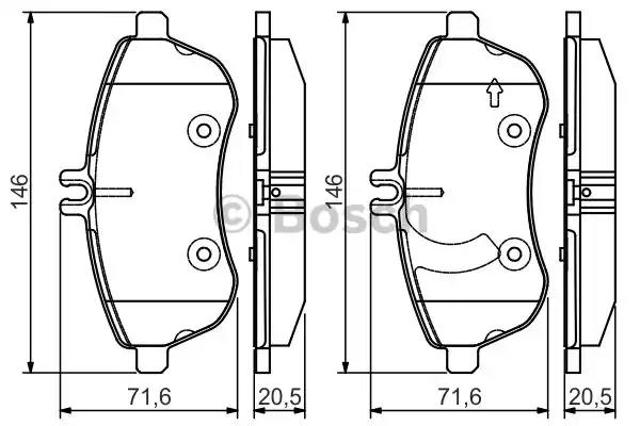 Колодки гальмівні дискові комплект 0986495104 BOSCH