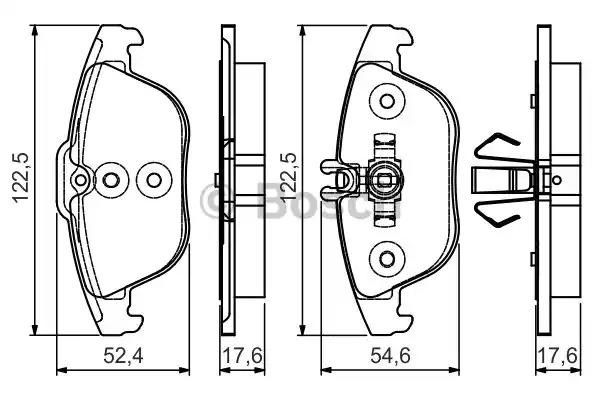 Колодки гальмові задні, дискові 0986495105 BOSCH