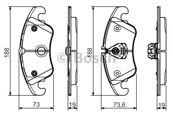 Колодки гальмівні дискові комплект 0986495110 BOSCH