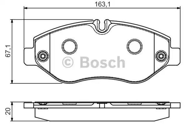 Передні гальмівні колодки 0986495113 BOSCH