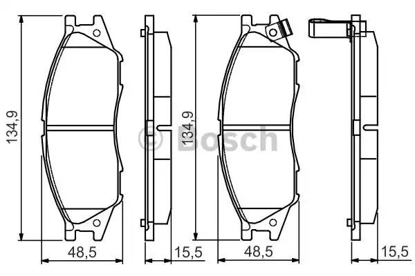 Колодки гальмівні передні, дискові 0986495146 BOSCH