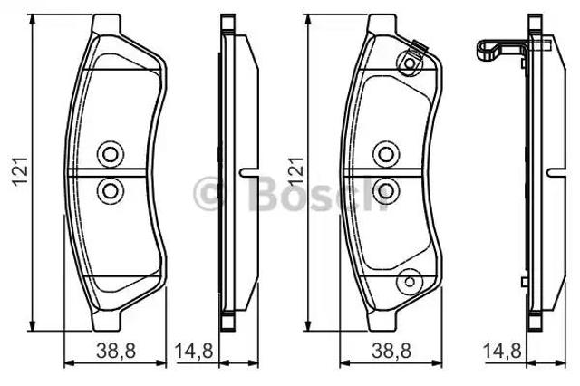 Комплект задніх колодок 0986495168 BOSCH