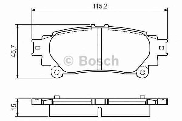 Задні дискові колодки 0986495174 BOSCH