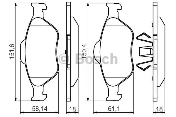 Колодки передні 0986495220 BOSCH