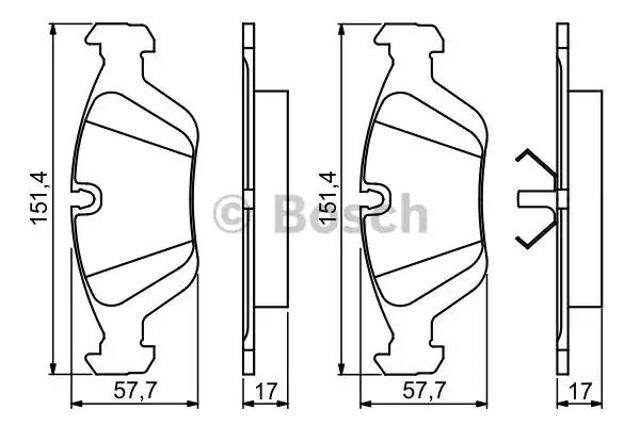 Колодки передні 0986495229 BOSCH
