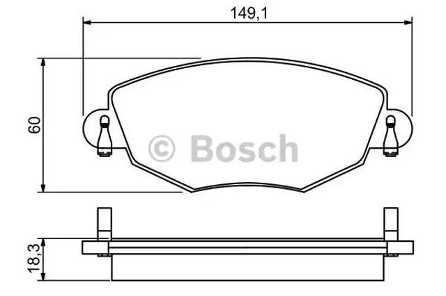 Колодки гальмівні дискові комплект 0986495230 BOSCH