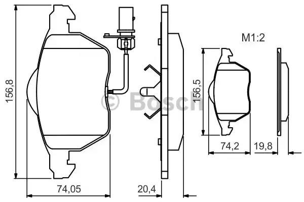 Передні гальмівні колодки 0986495241 BOSCH