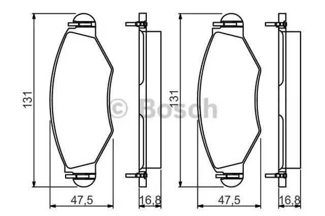 Передні гальмівні колодки 0986495244 BOSCH