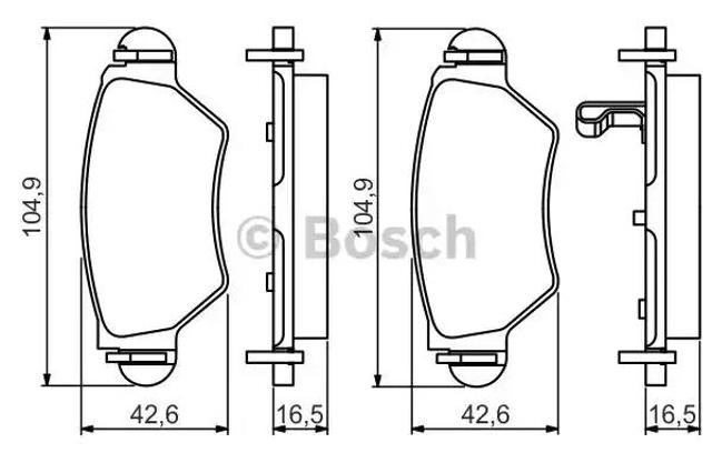 Задні дискові колодки 0986495250 BOSCH