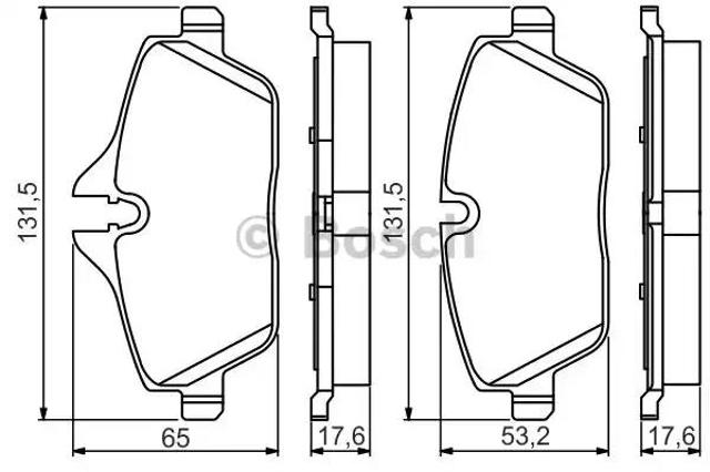 Колодки гальмівні дискові комплект 0986495251 BOSCH