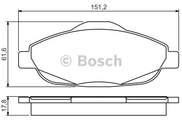 Колодки передні 0986495266 BOSCH