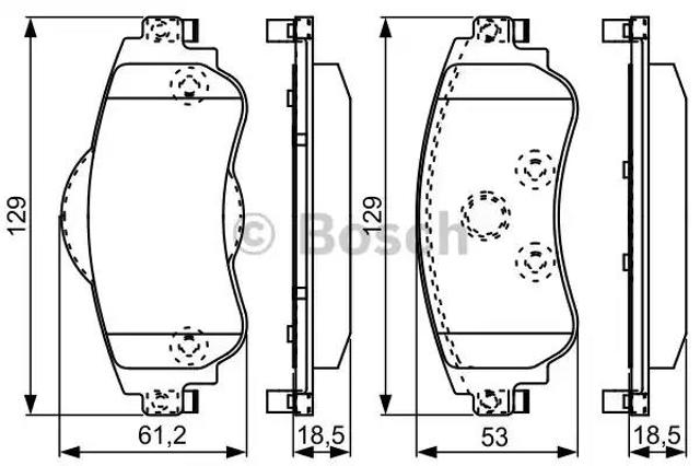 Колодки гальмівні передні, дискові 0986495304 BOSCH
