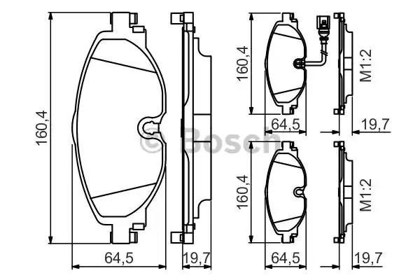 Колодки гальмівні передні, дискові 0986495347 BOSCH