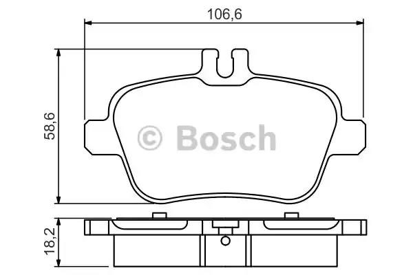 Задні гальмівні колодки 0986495348 BOSCH