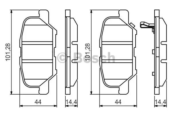 Комплект задніх колодок 0986495358 BOSCH