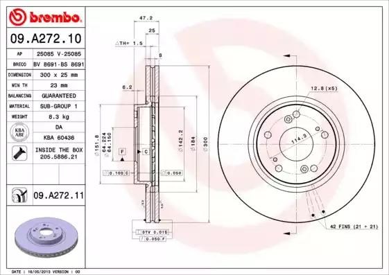 Ротор гальмівний 09A27211 BREMBO