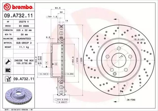 Ротор гальмівний 09A73211 BREMBO