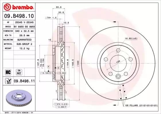 Ротор гальмівний 09B49810 BREMBO