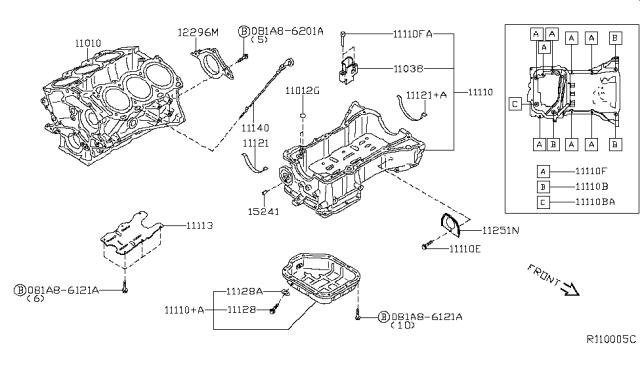 Прокладка піддону картера двигуна 111217Y000 NISSAN