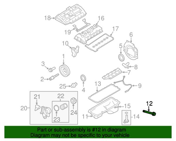 Болт піддона зливний 11132210959 BMW